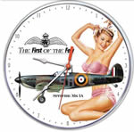 Spitfire MK Pin-up Collectible Wall Clock